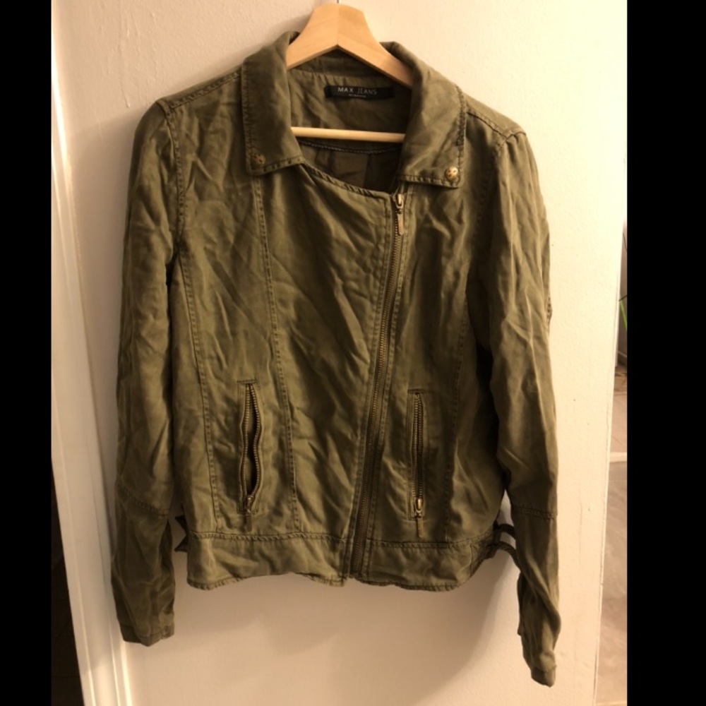 Olive green utility jacket